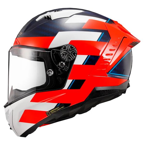 Capacete LS2 FF805 Thunder C Alliance - Vermelho Azul Branco
