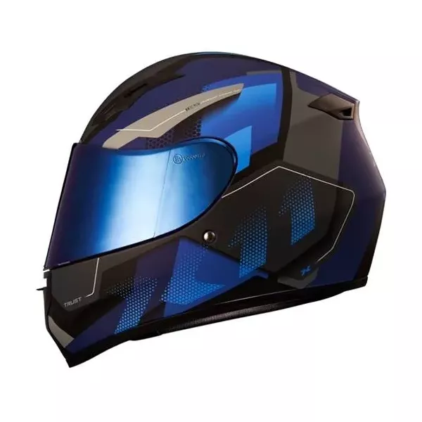 Capacete X11 Trust Pro Transit - Azul/Cinza