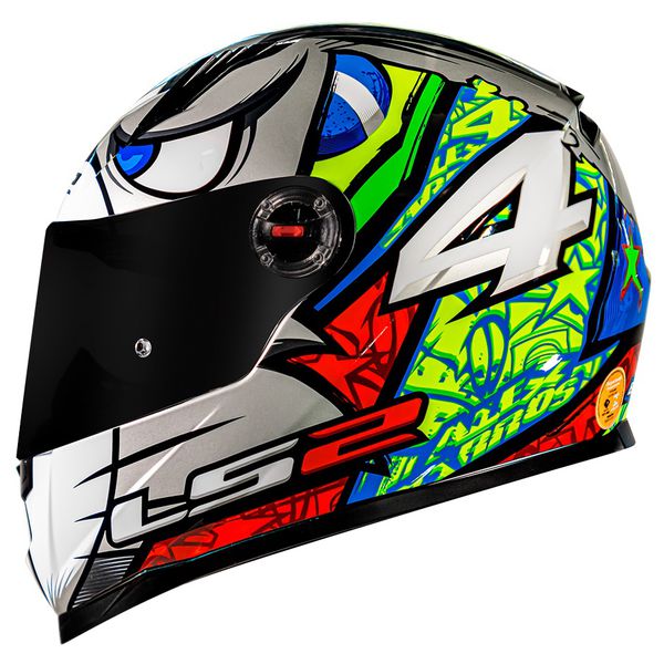 Capacete LS2 FF358 Alex Barros Replica - Prata
