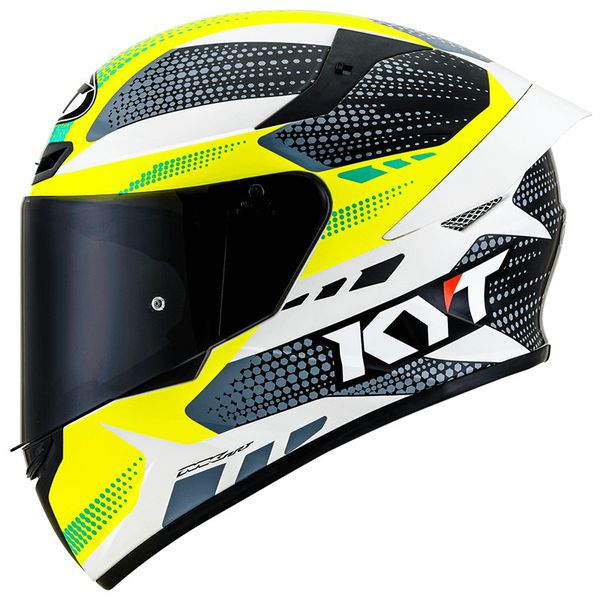 Capacete KYT TT Course Gear - Preto Amarelo