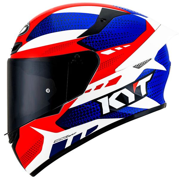 Capacete Kyt Tt Course Gear - Azul vermelho
