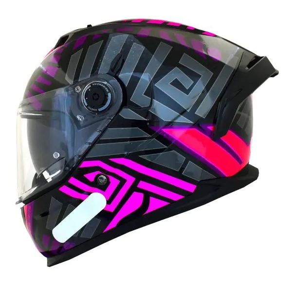 Capacete MT Braker Zebra B8 - Preto Rosa 