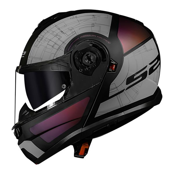 Capacete LS2 Articulado FF908 Strobe 2 Orion - Preto Fosco Camaleão