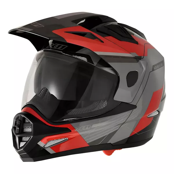 Capacete X11 Crossover Adv - Cinza/Vermelho