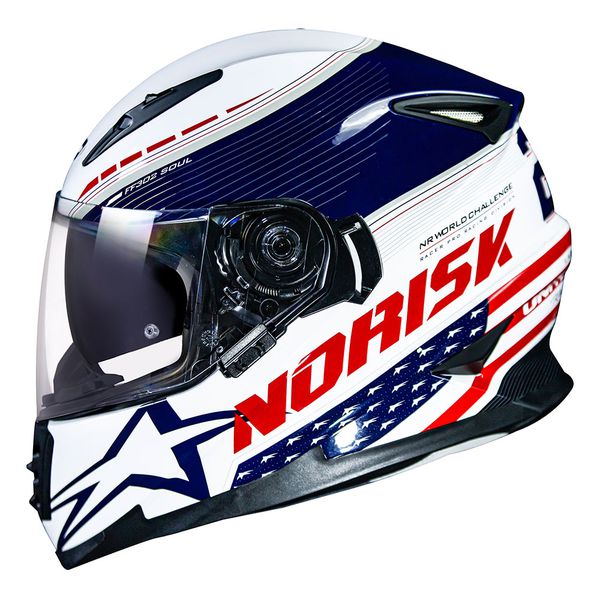 Capacete Norisk Ff302 Soul Grand Prix - Estados Unidos/Usa (Viseira Solar)