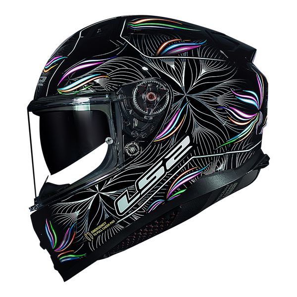 Capacete LS2 FF811 Vector 2 Tropical - Preto Branco