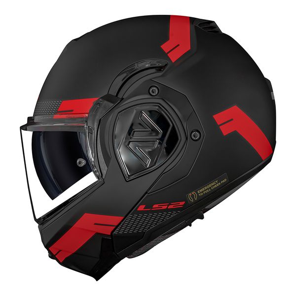 Capacete Ls2 FF906 Advant Bend - Preto Vermelho