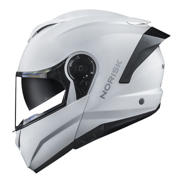 Capacete Norisk Force 2 Articulado Monocolor - Branco (Viseira Solar)