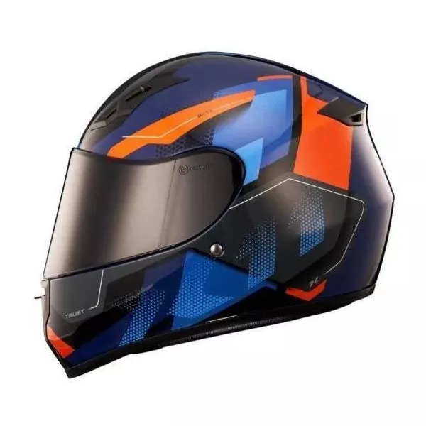 Capacete X11 Trust Pro Transit - Azul/Laranja