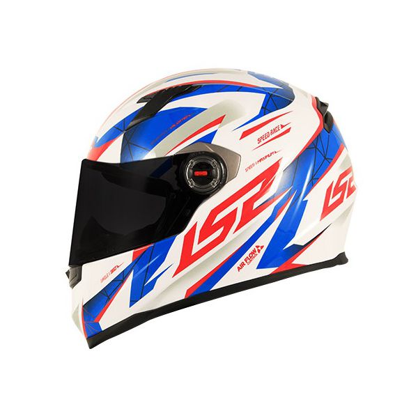 Capacete LS2 FF358 Draze - Branco Azul Vermelho