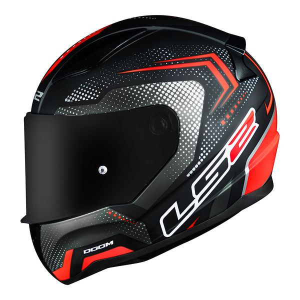 Capacete LS2 FF353 Rapid Doom - Preto Fosco Vermelho