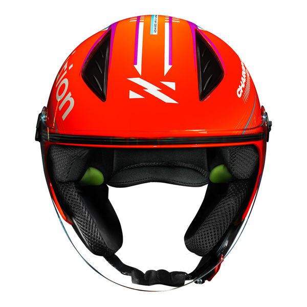 Capacete Norisk Neo (Aberto) Vizion - Laranja/Azul | Moto One