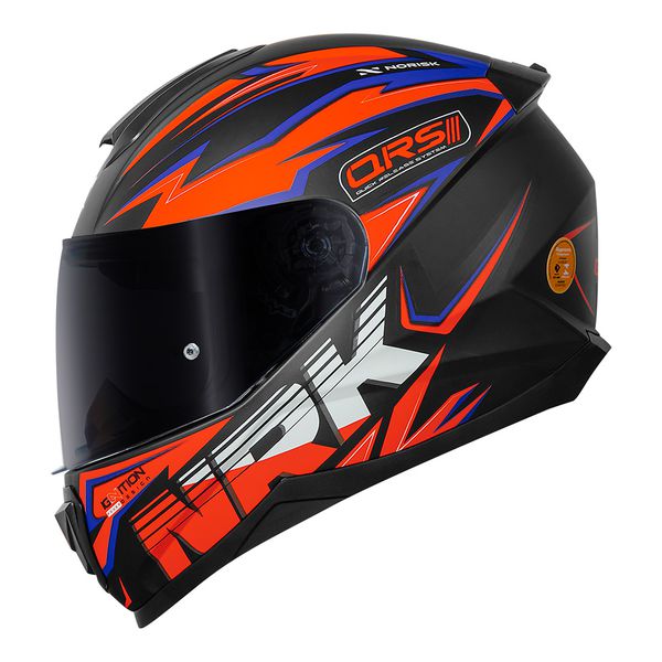 Capacete Norisk Ff802 Razor Ghost - Preto Fosco/Laranja