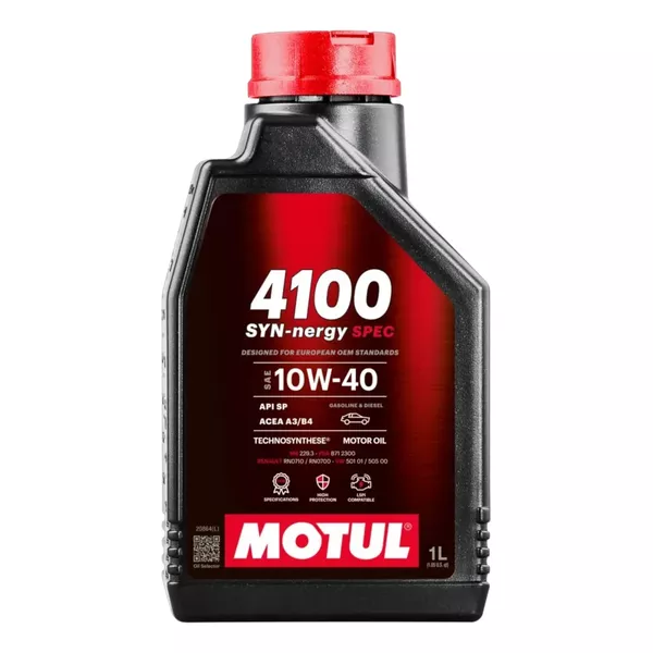Óleo Motor Motul 4100 Syn-nergy Spec 10w40 - 1L