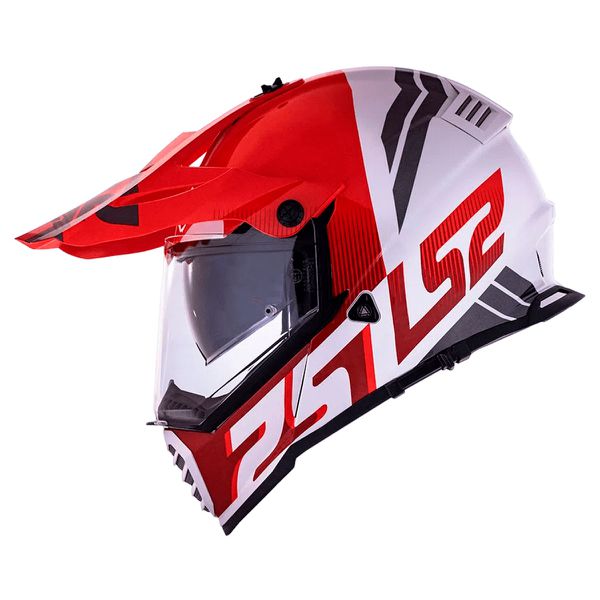 Capacete LS2 MX436 Pioneer Evo Evolve - Vermelho Branco