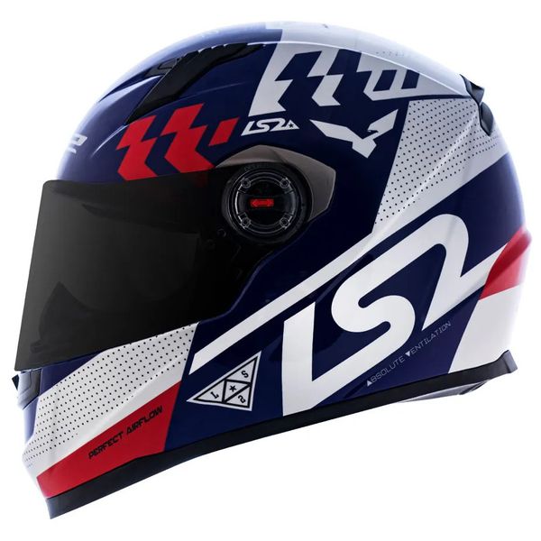 Capacete LS2 FF358 Podium - Azul Branco Vermelho