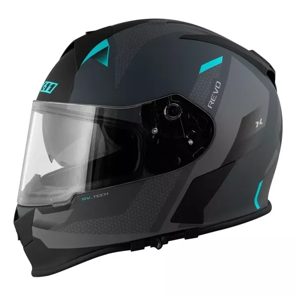 Capacete X11 Revo Vision - Cinza/Acqua Fosco