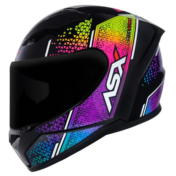Capacete Asx City Storm - Preto/Colors 
