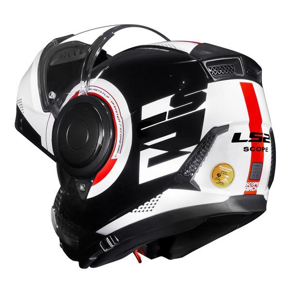 【10/12まで】EF-M22mm＋EF-EOS M＋90EX【3点セット】 Capacete Ls2 Escamoteável FF902 Scope Arch - Branco/Vermelho