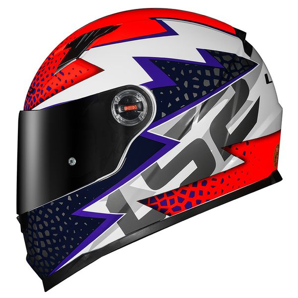 Capacete Ls2 Ff358 Speedy - Branco Roxo Laranja
