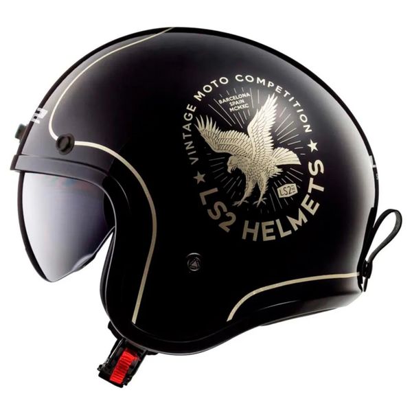 Capacete LS2 OF599 Spitfire Flier - Preto Dourado