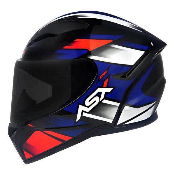 Capacete Asx City Start - Preto/Vermelho/Azul