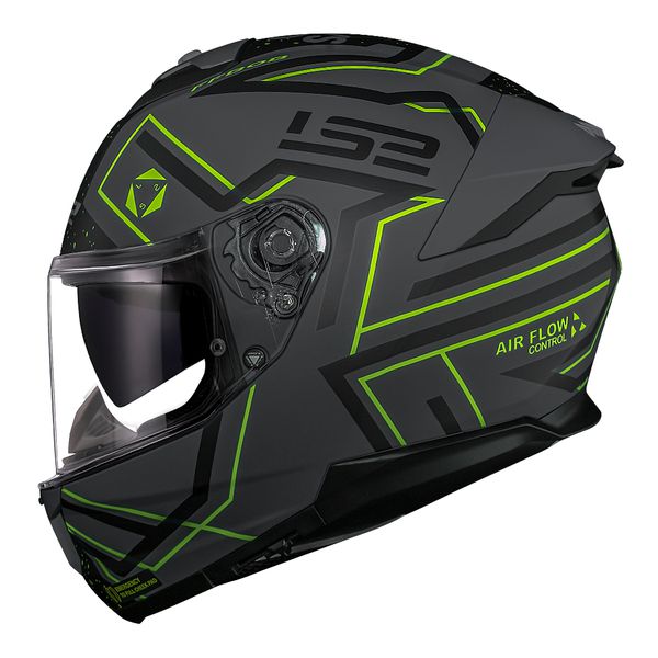 Capacete LS2 FF808 Stream 2 Maze - Cinza Fosco Preto