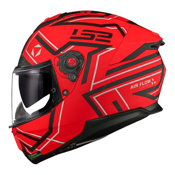 Capacete LS2 FF808 Stream 2 Maze - Laranja Fosco Preto