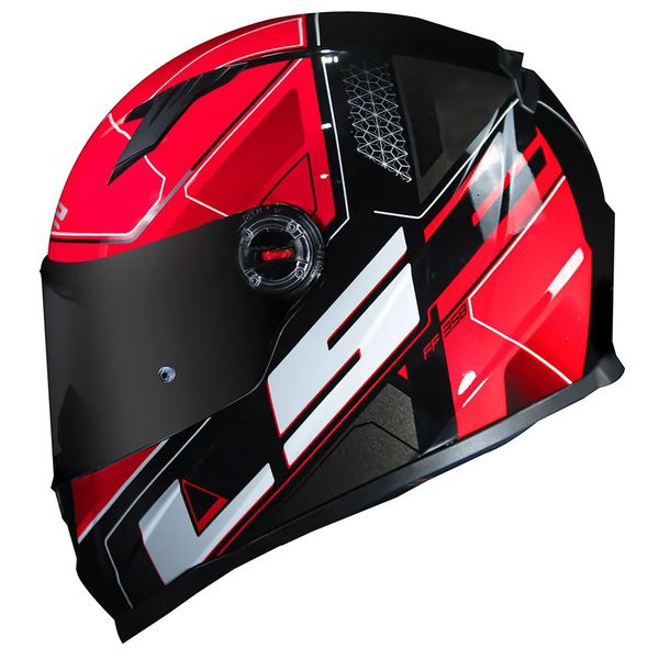 Capacete LS2 FF358 Ultra - Preto Vermelho