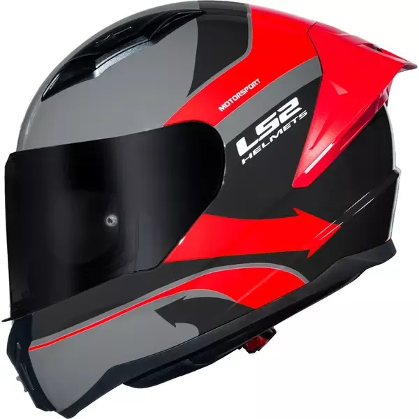 Capacete Ls2 Ff810 Vigo Vision - Cinza/Vermelho