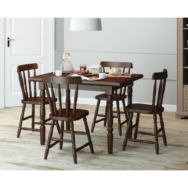 CONJUNTO MESA IPÊ COM 4 CADEIRAS