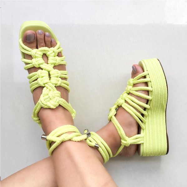 Sapato anabela amarelo sales