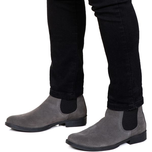 Bota chelsea 2025 masculina cinza
