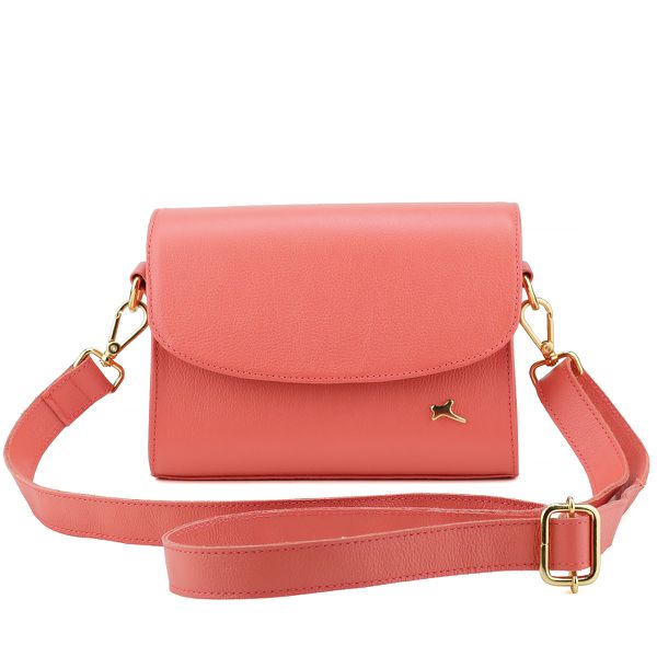 Bolsa Stella Tiracolo Mr. Gutt em Couro Legítimo Laranja - Ref-B-815-Laranja