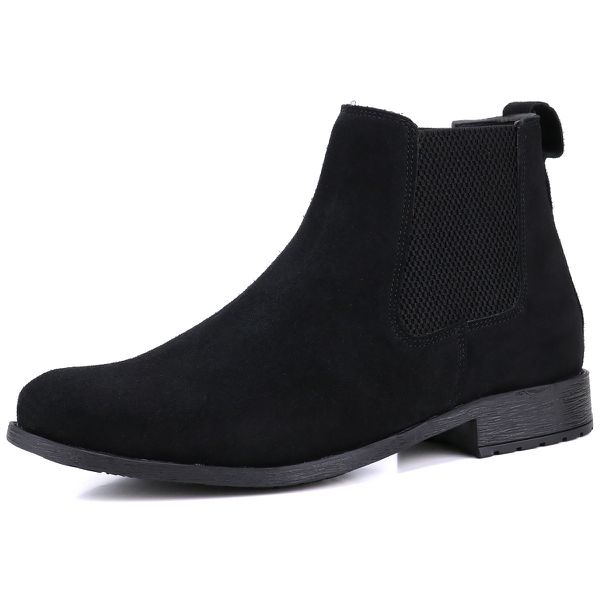 Botina Country Masculina Mr. Gutt Chelsea Toda Preta Clássica Ref. 411-Preta