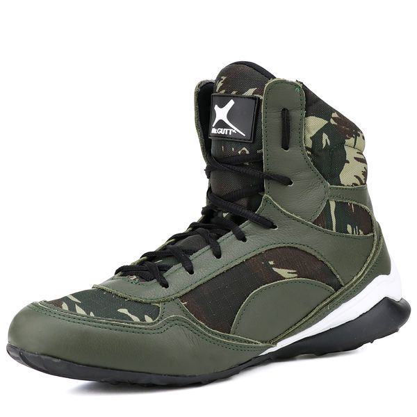 Bota De Treino Musculação Mr Gutt Verde Militar Camuflado - Ref 007 Verde Militar