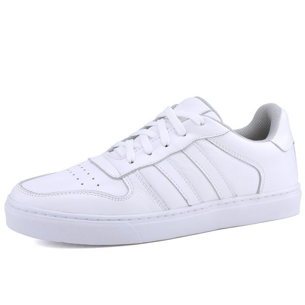 Tênis Pulsse Casual Masculino Mr Gutt em Couro - Ref. 2201-M Branco/Branco