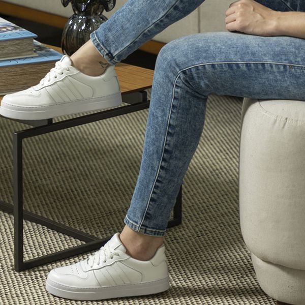 Tênis Isabella Feminino em Couro Mr Gutt com Listras 2201