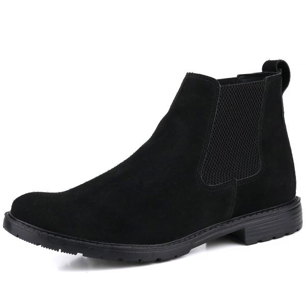 Botina Country Masculina Mr. Gutt Chelsea Toda Preta Clássica Ref. 411-Preta