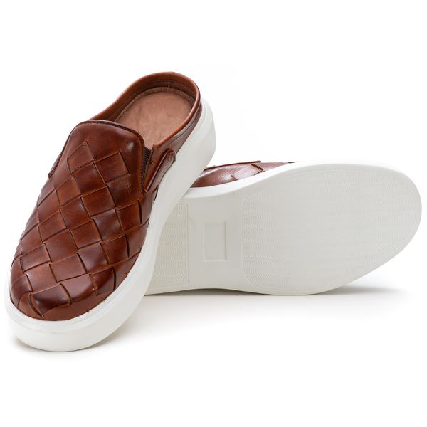 Mule Masculino Confort Tran ado Castor Mr. Light Oficial