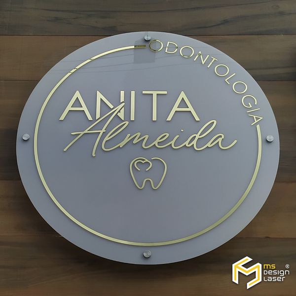 Placa 50x50cm Acrílico - Comunicação em Relevo