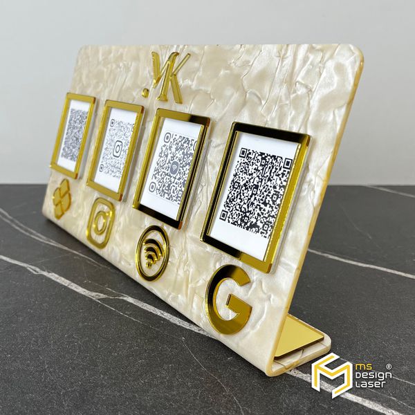 Placa QR Code Mod3 4QRs