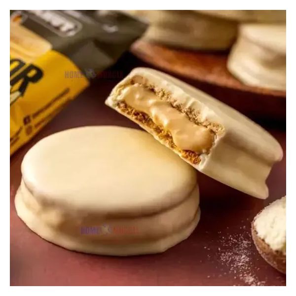 Alfajor com Pasta de Amendoim - 12 Unidades 55g Chocolate Branco - Dr.  Peanut