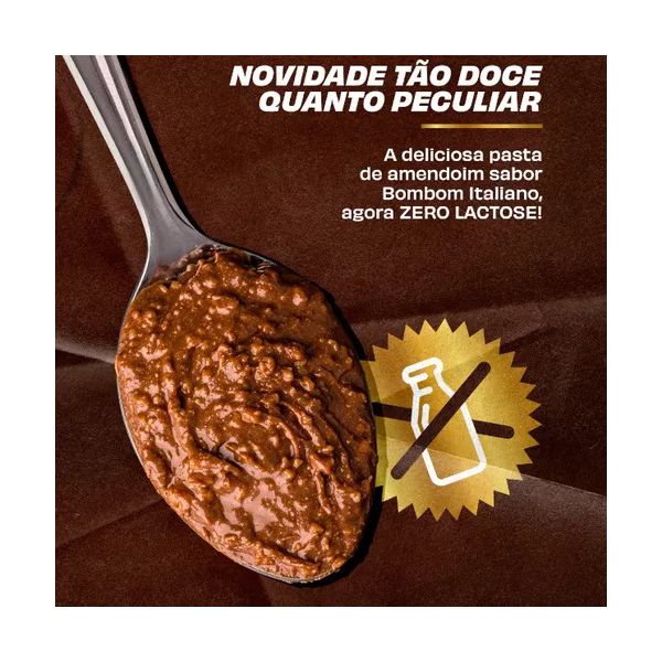 Pasta de Amendoin 600g Dr. Peanut Power BomBom Italiano Zero Lactose