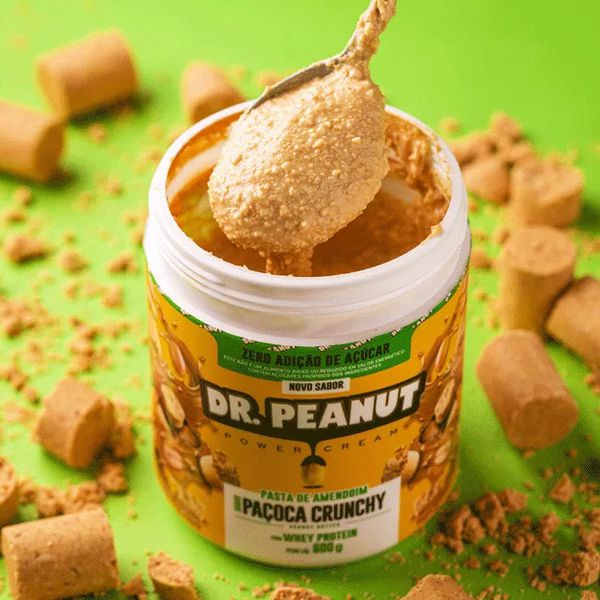 Pasta de Amendoin 600g Dr. Peanut Power Paçoca Crunchy
