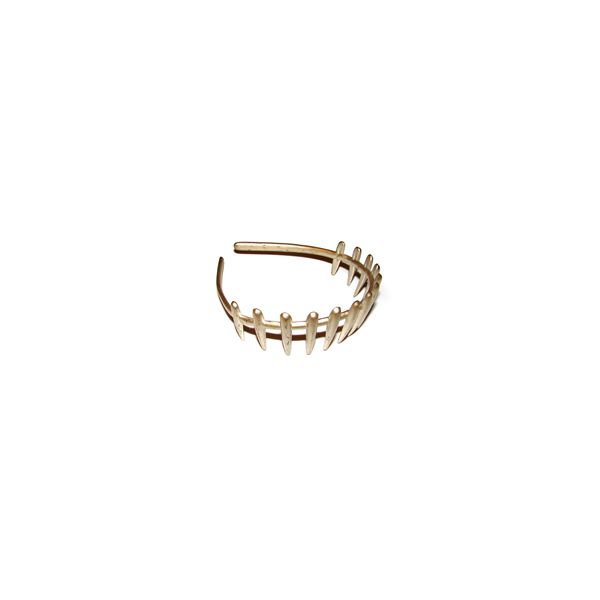  N 15356 Tiara Dentes Prata e Dourada De Acetato 3,0 cm Lg