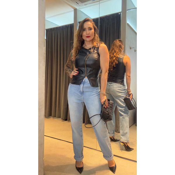 Calça Jeans Mom 105722 Azul Escuro - Black Blue