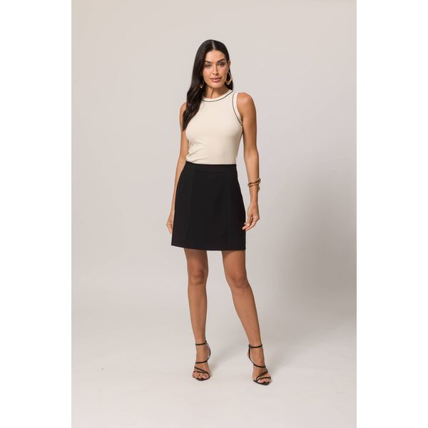 Saia Doce Trama 105476 Preto