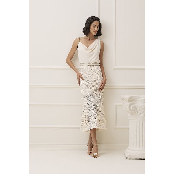 Blusa Ombro Unico Lisa Charry 426021 Marfim