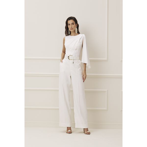 Blusa Cropped Com Sobreposição Charry 426062 Branco